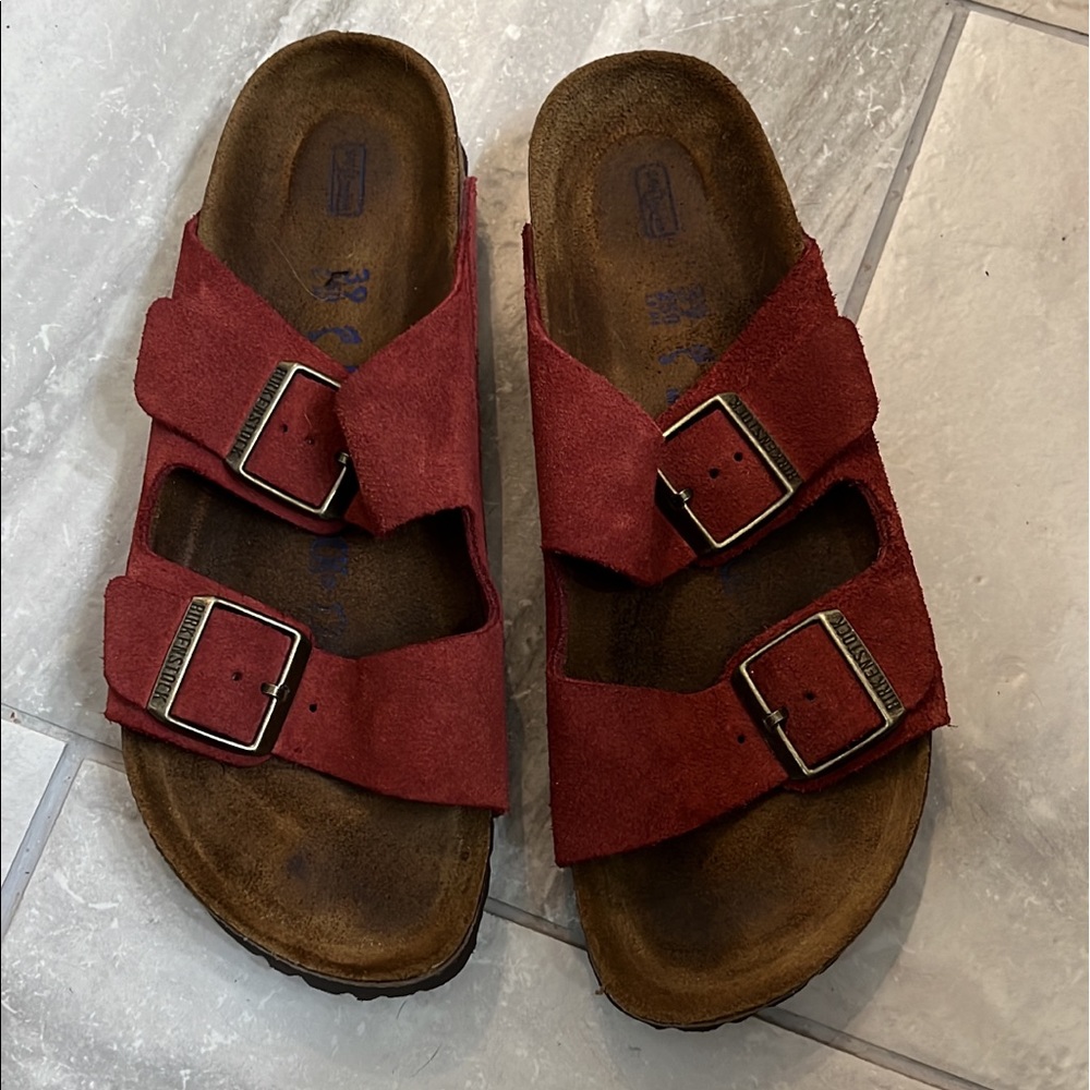Birkenstock suede sandals